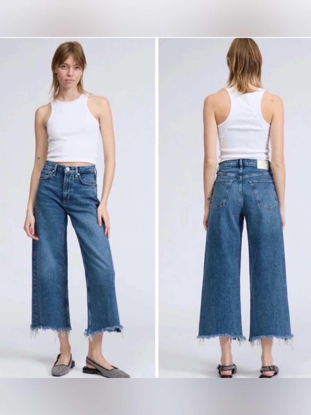 NEW Rag and Bone Andi High Rise Ankle Wide Leg Size 28
